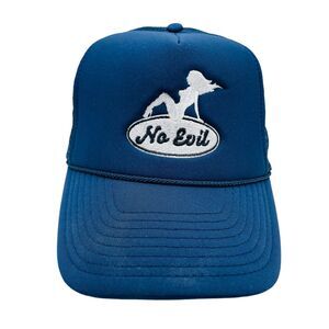 No Evil Script Woman Embroidered Logo Snapback Trucker Hat